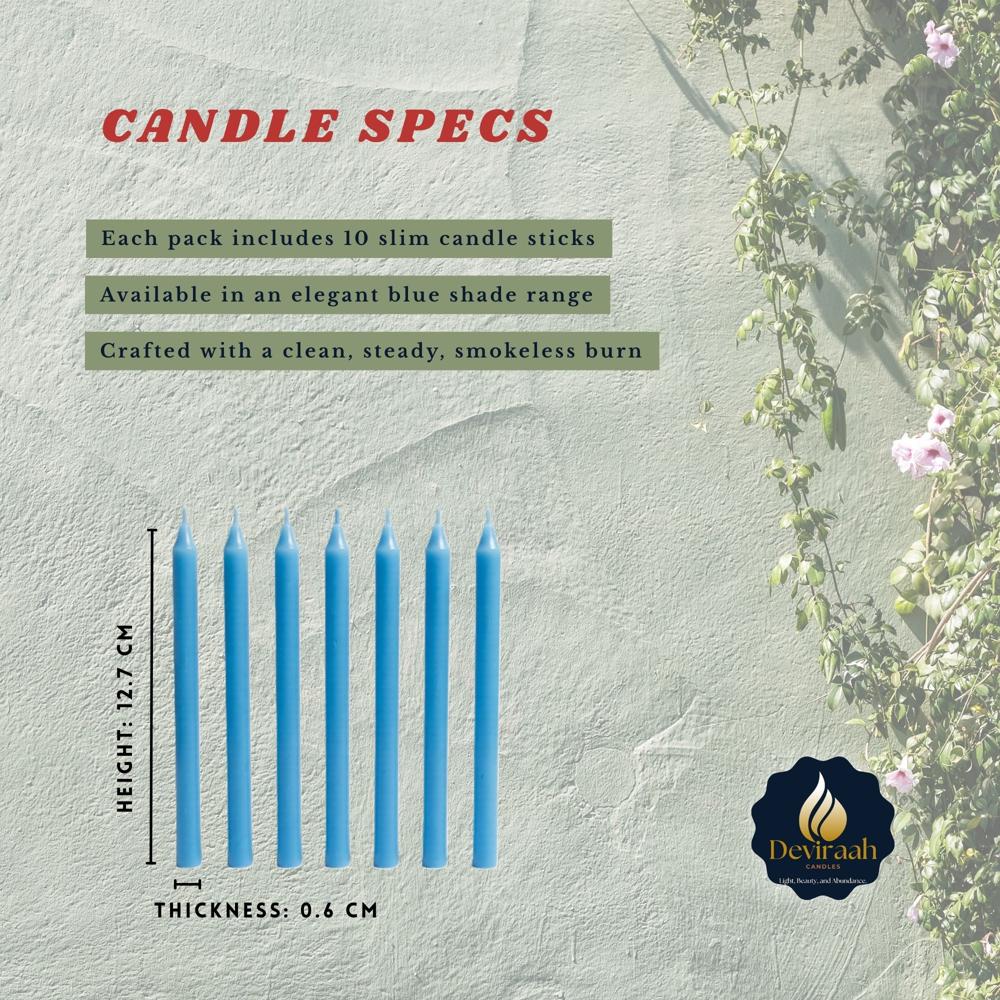 5-Inch Small Blue Color Stick Candles