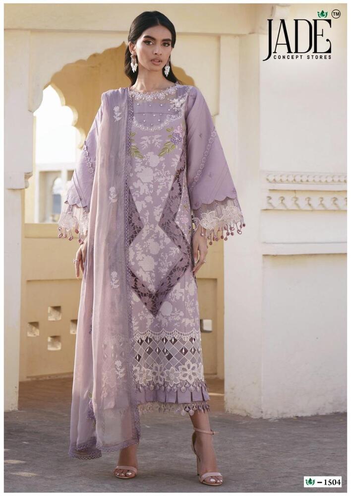 Jade Lavender Embroidered Suit Set
