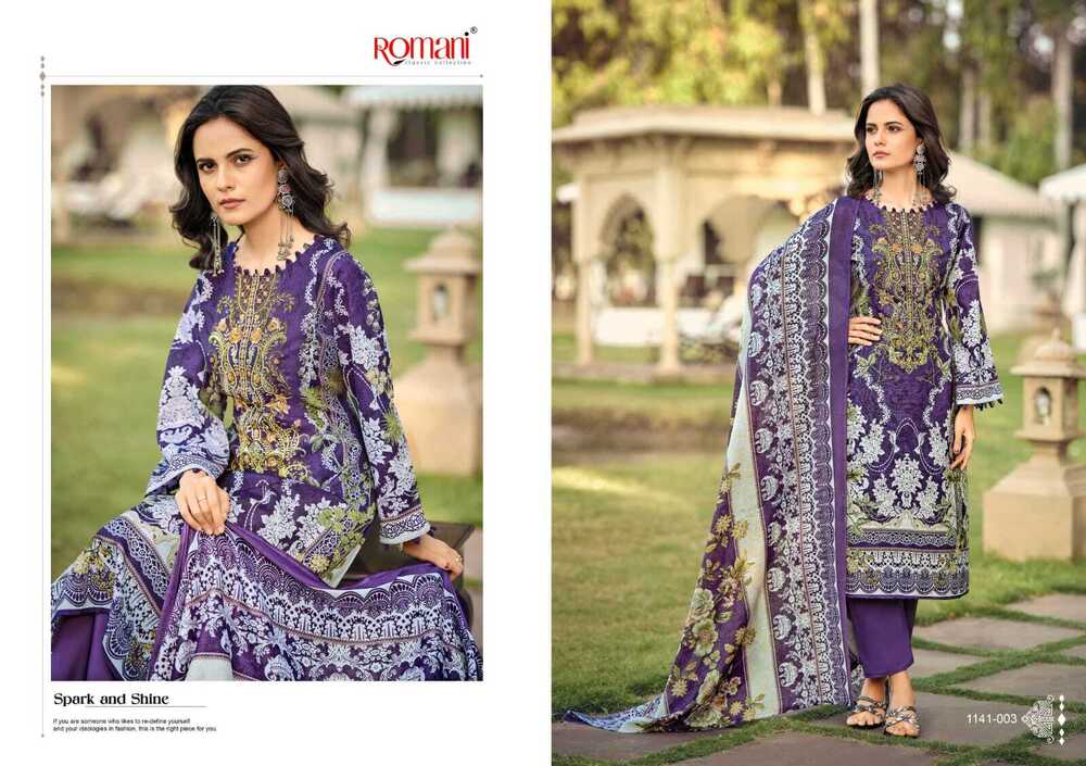 Ladies Purple Heavy Printed Pant Suit