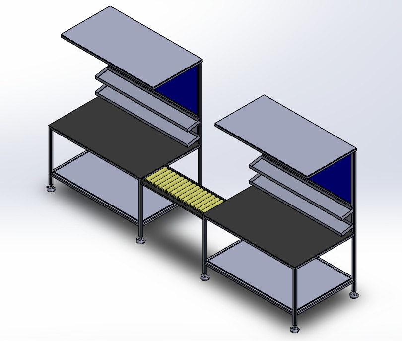 Dual Assembly Workstation Table
