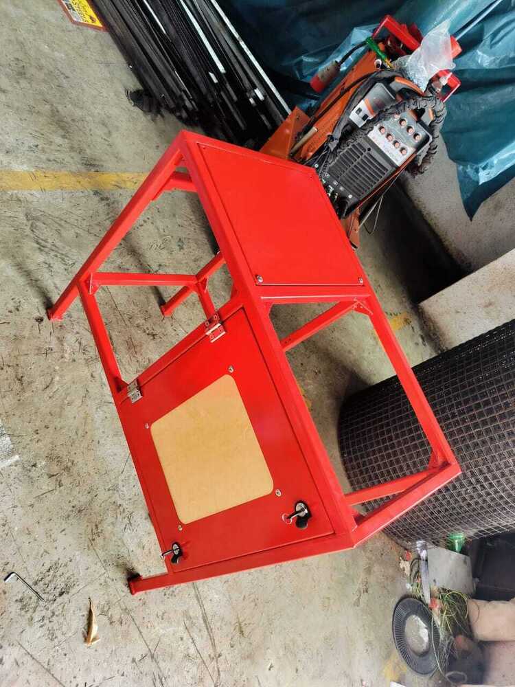 Red Industrial Work Table