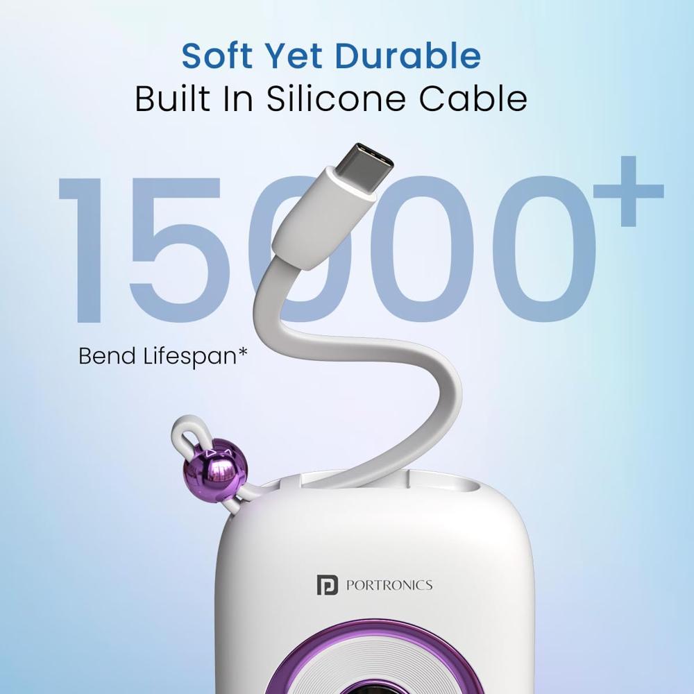 Portronics Power Shutter Pro 35W 10000mAh SuperFast Charging Wired Powerbank with in-Built