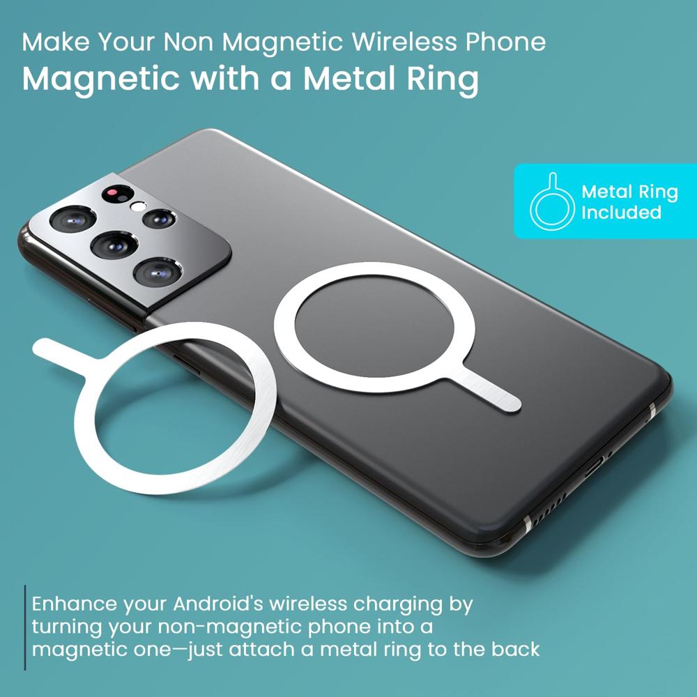 Portronics Power Shutter Air 5k 5000mAh 15W Wireless Magnetic Fast Charging Slim Powerbank, Detachable Type C Cable, 22.5W