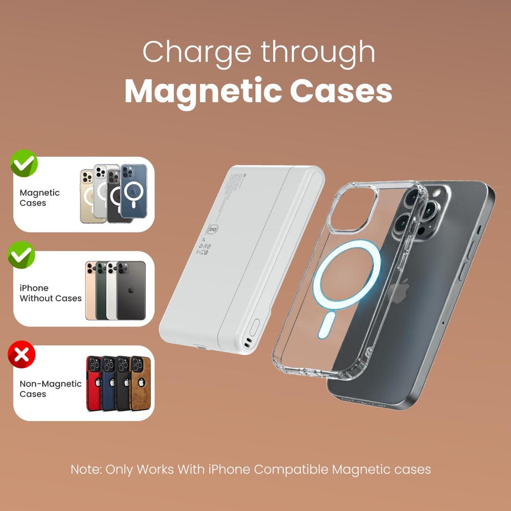 Portronics PowerShutter Air 10K 10000mAh 15W Wireless Magnetic Fast Charging