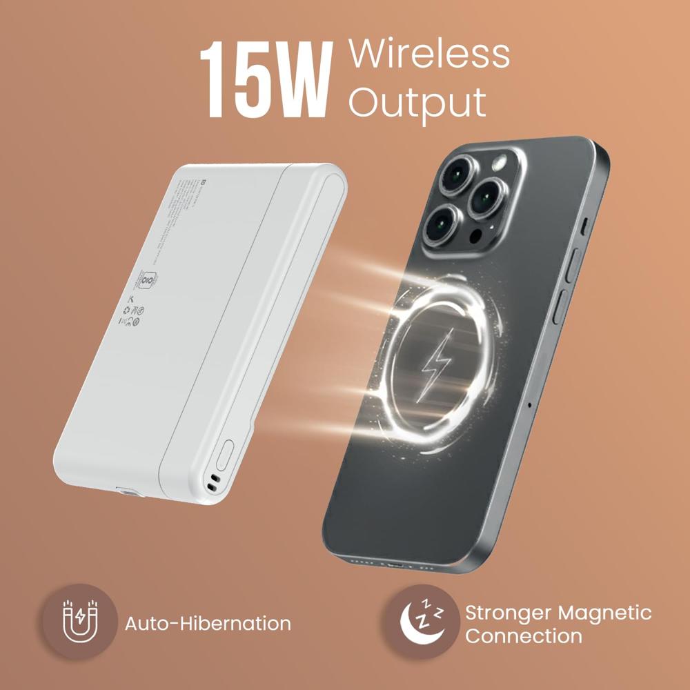 Portronics PowerShutter Air 10K 10000mAh 15W Wireless Magnetic Fast Charging
