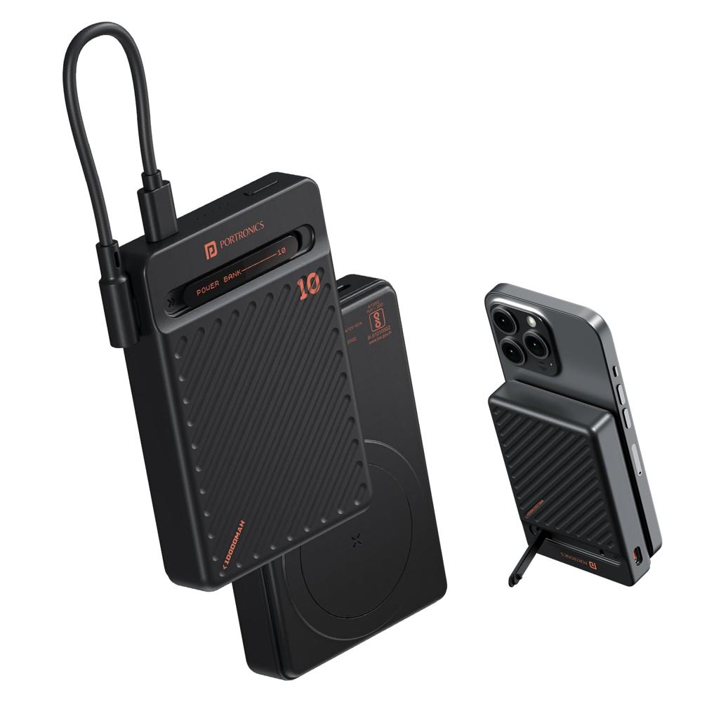 Portronics Chyro 10000mAh 15W Magnetic Wireless Fast Charging Powerbank with MagSafe Mobile