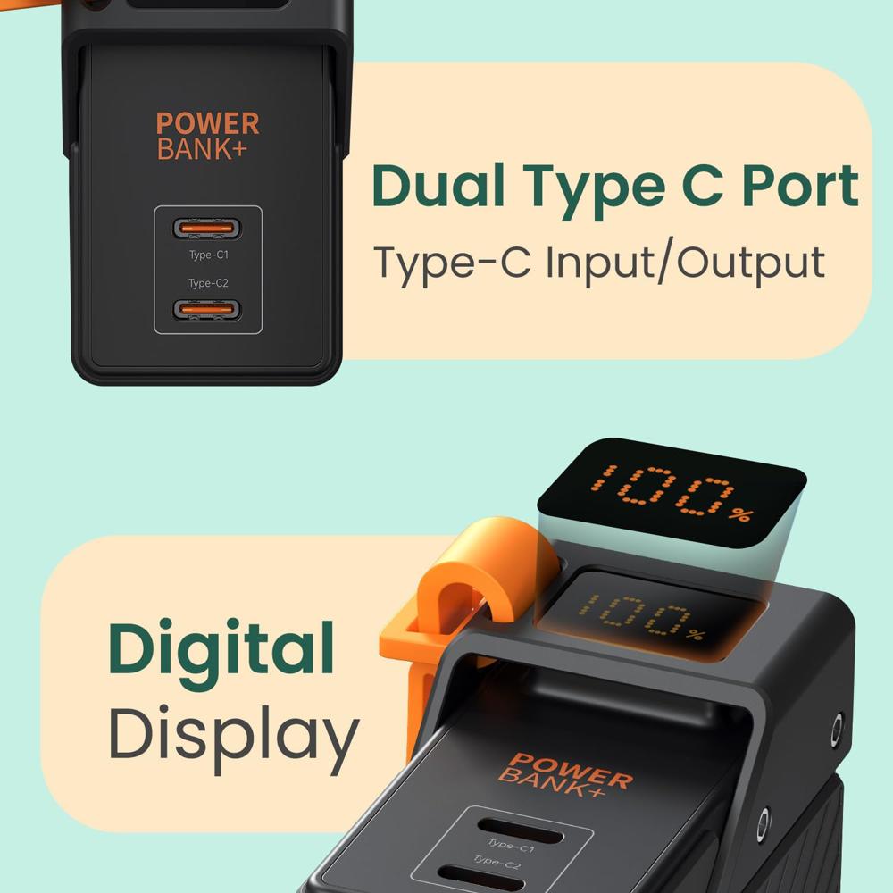 Portronics 65W Halley 20K 20000mAh Fast Charging Powerbank for Android Smartphones, iPhones, ipads