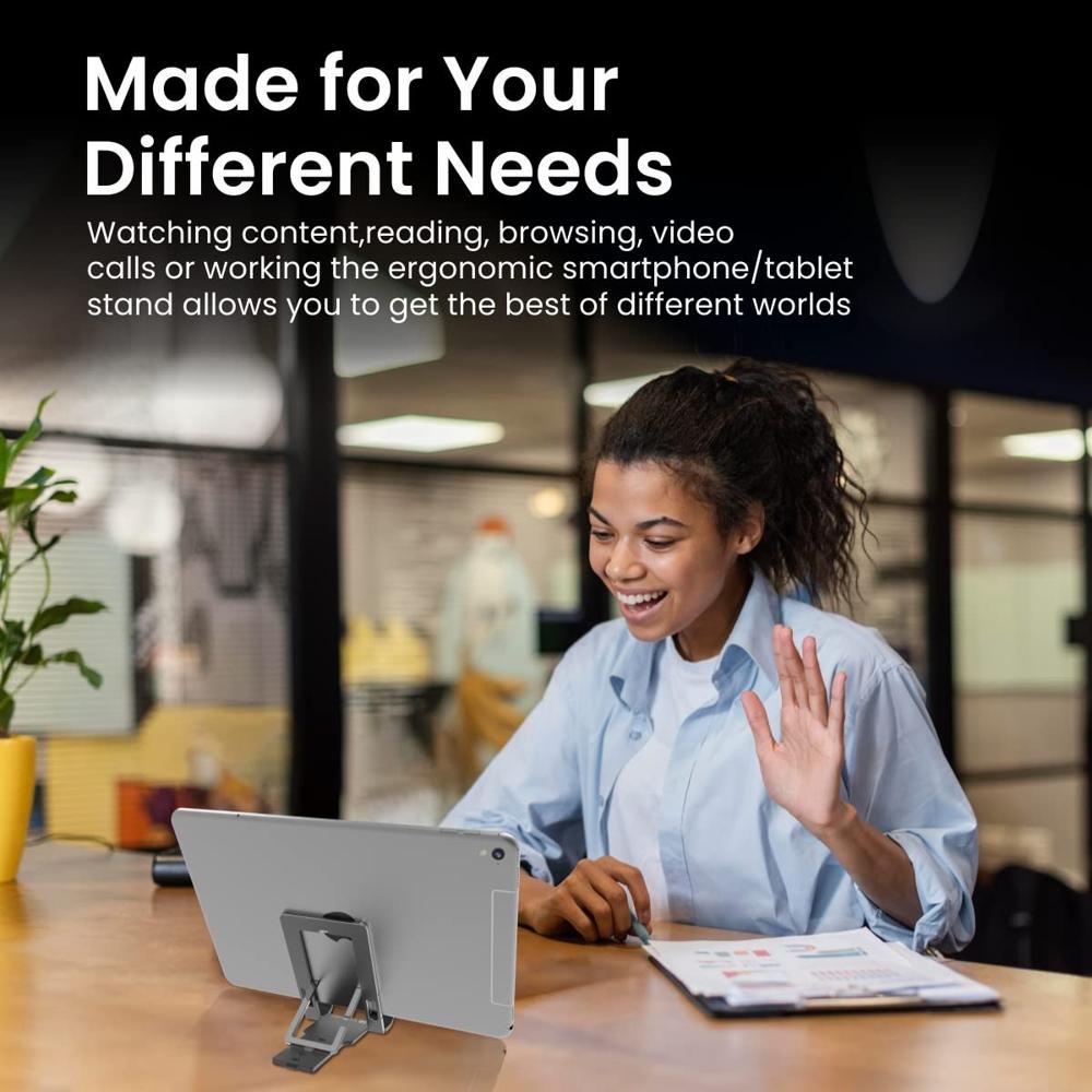 Portronics Modesk One Universal Mobile & Tablet Holder with 5