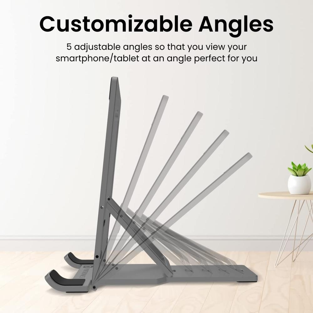 Portronics Modesk One Universal Mobile & Tablet Holder with 5