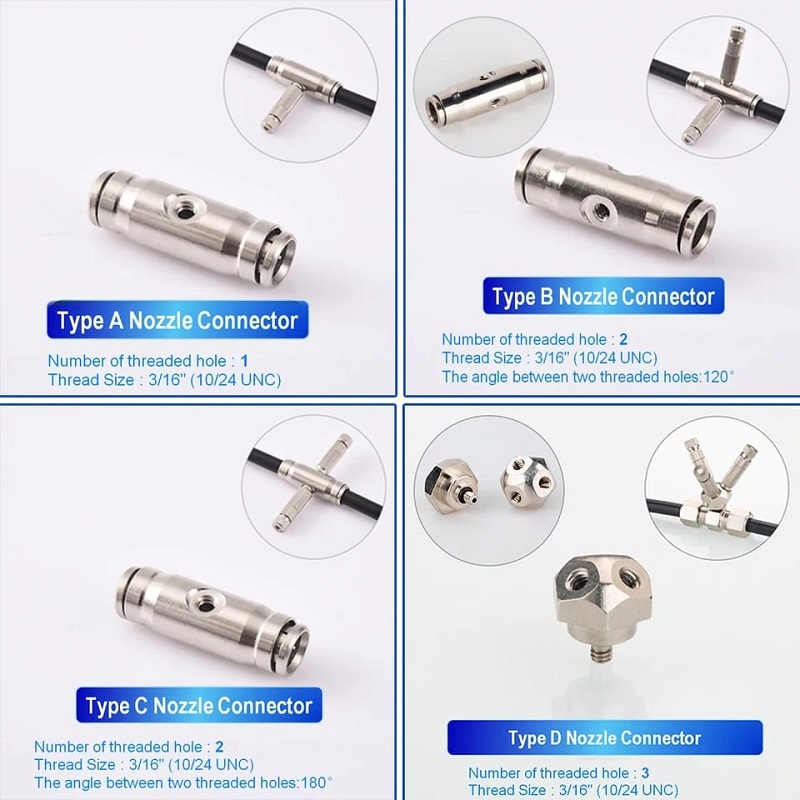 3-8 Inch Quick Connecting Coupling Mist Nozzle - Copper Material, Standard Size | Ideal For Industrial & Commercial Applications, Easy Installation