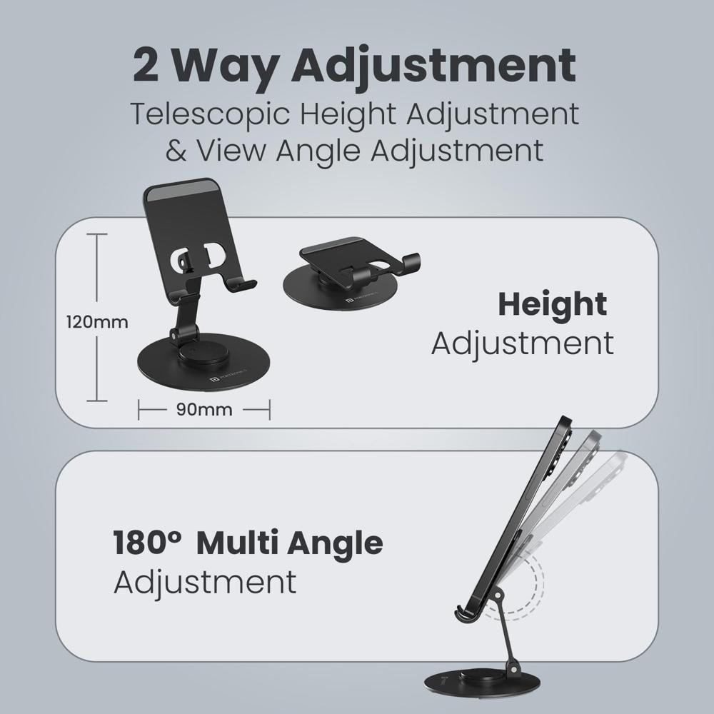 PORTRONICS Mobile Holding Stand Adjustable, Foldable