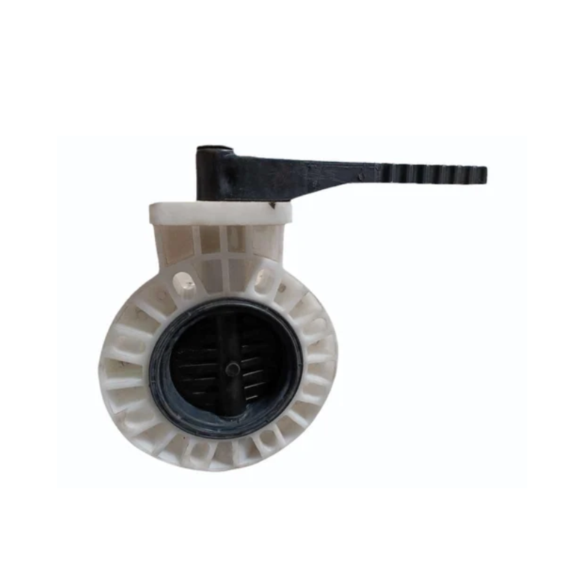 Manual Water Pp Butterfly Valve With Plastic Collar - Color: White