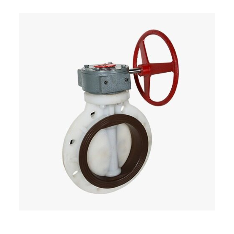 Gear Actuator Wafer Butterfly Valve Water - Color: White
