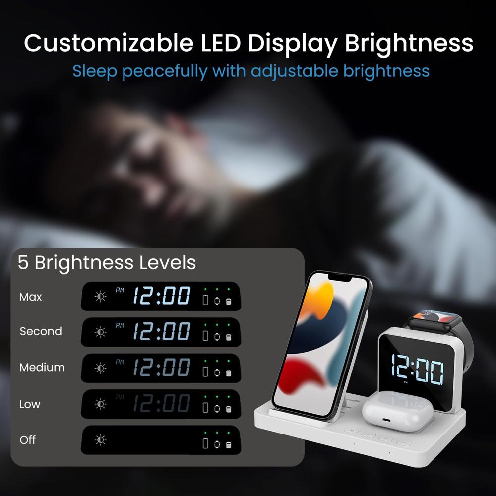 Portronics Bella 15 W 3 in 1 Wireless Charger