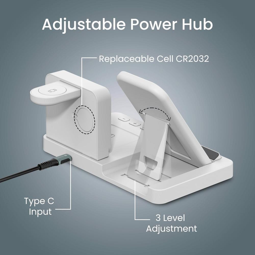 Portronics Bella 15 W 3 in 1 Wireless Charger