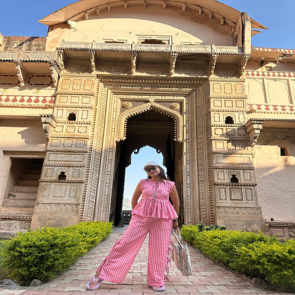 Pink Brisa Ghingham Co-ord Set