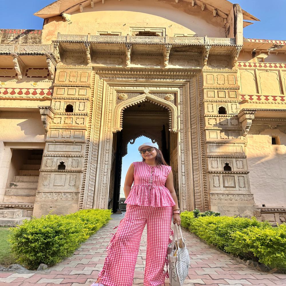 Pink Brisa Ghingham Co-ord Set