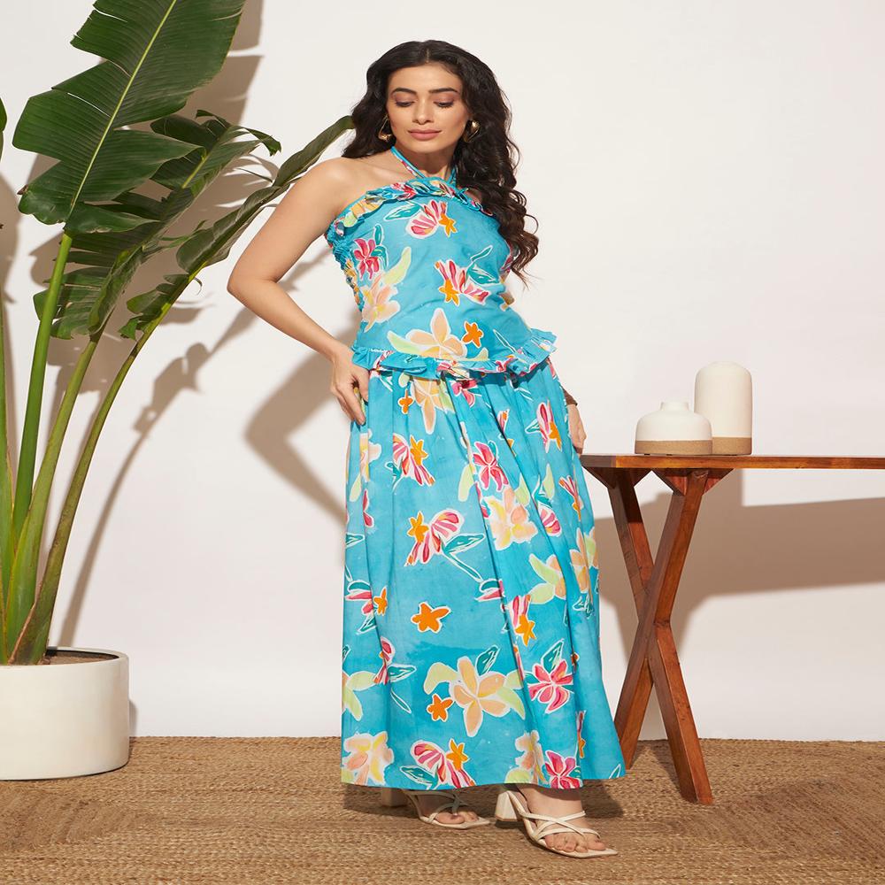 Ladies Flower Printed Co-ord Set