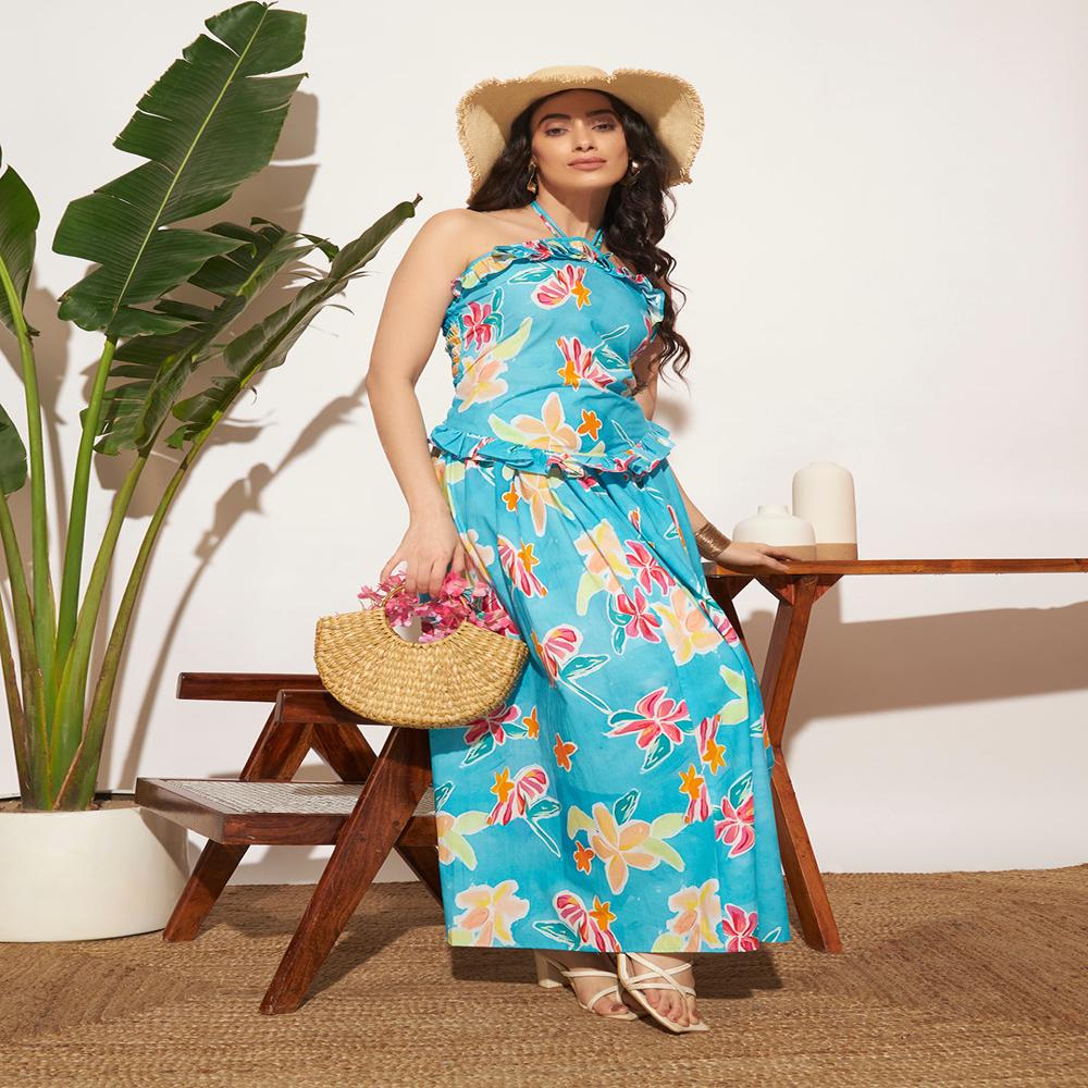 Ladies Flower Printed Co-ord Set