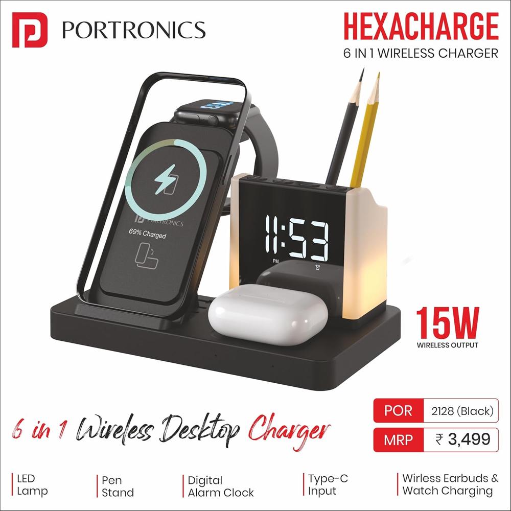 Portronics HexaCharge 6in1 15W