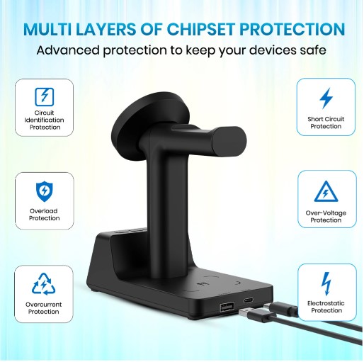 Portronics Bella 2 15W 3 in 1 Magnetic Wireless Charging Station with Digital Alarm Clock Charging Pad