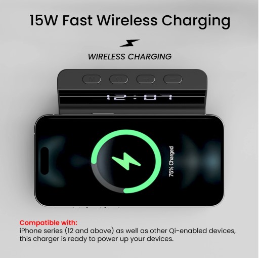 Portronics Freedom 4A Desktop Wired & Wireless Charging Pad