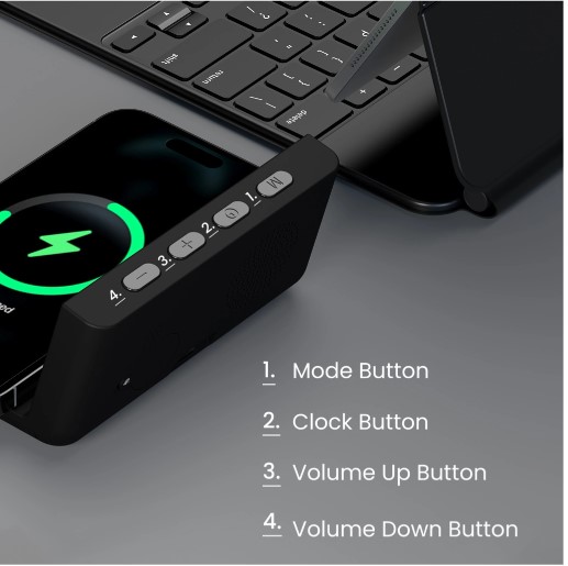 Portronics Freedom 4A Desktop Wired & Wireless Charging Pad