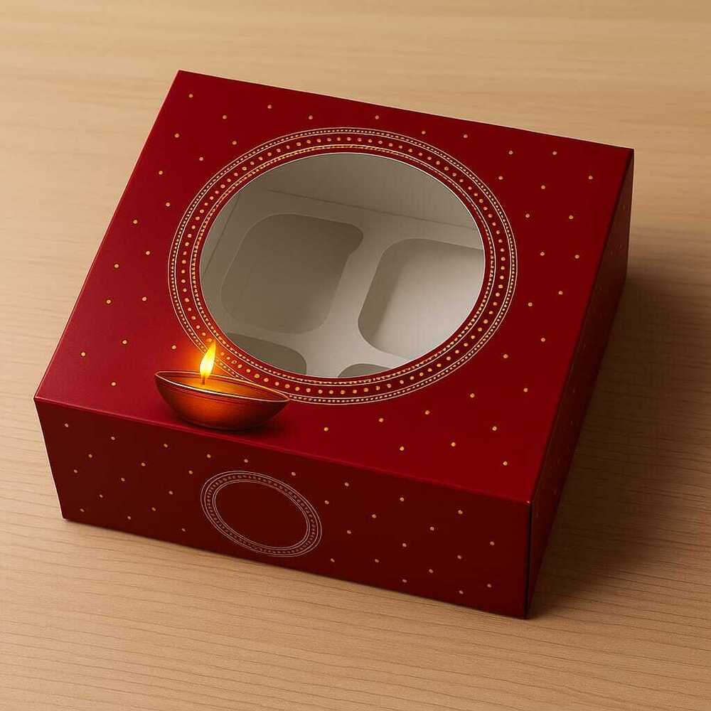 Festive Red Diwali Gift Hamper Box