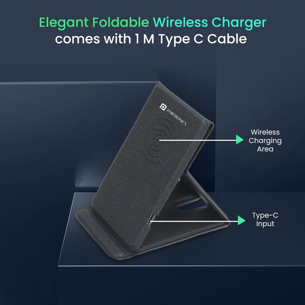 Portronics Freedom Fold 15W Foldable Wireless Charger