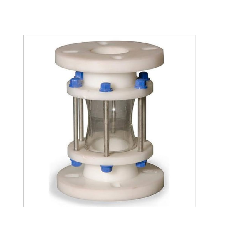  PP Sight Glass Ball Valves Flange Water OEM 4 Inch Port Size