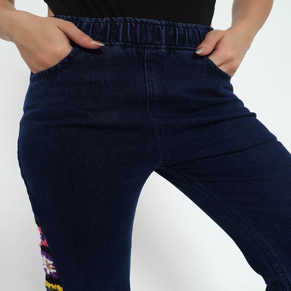 Side Granny Square Jeans - Hip Size: Standard Hip Sizes (Varies By Size)