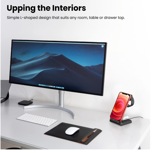 Portronics Freedom 33 3-in-1 15W Desktop Wireless Charging Pad