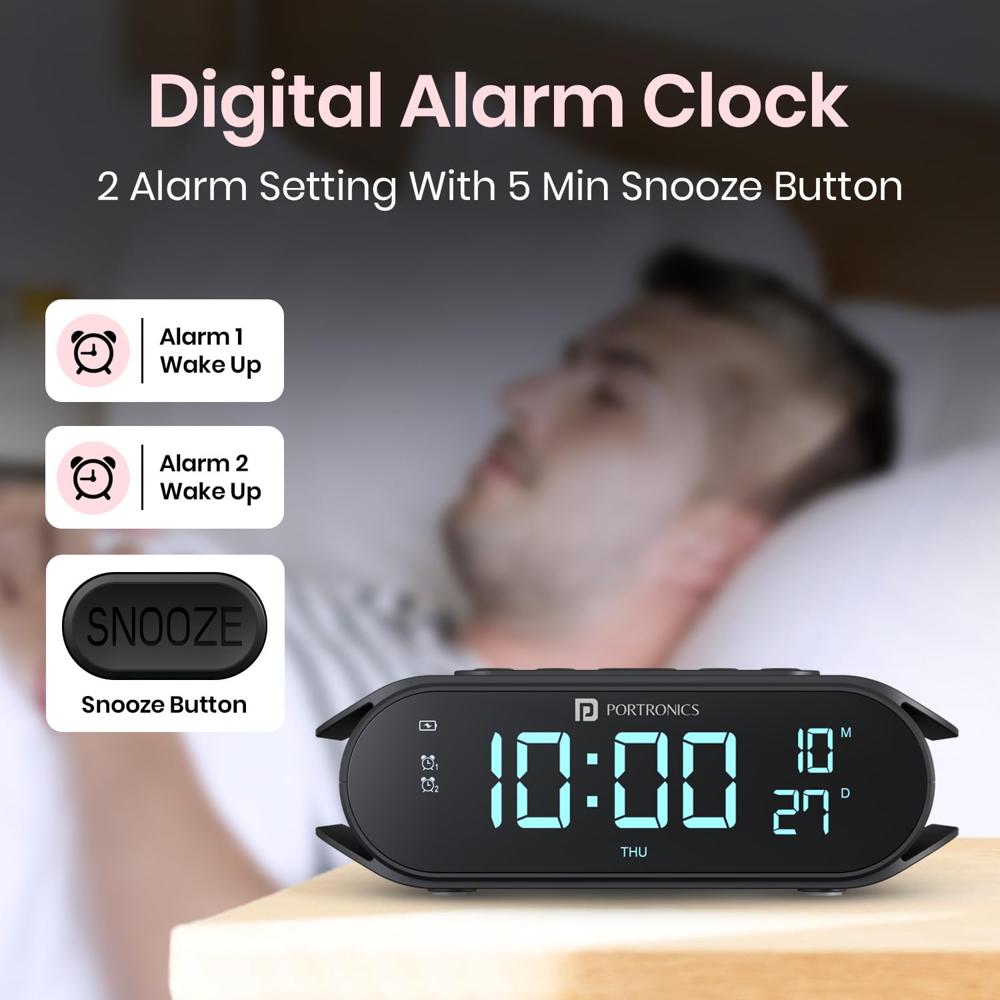 Portronics VoltClock 15W Wireless Charger for All Compatible