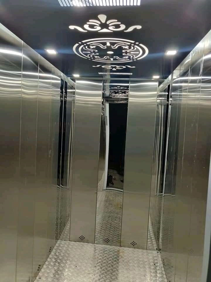 आधुनिक स्टेनलेस स्टील लिफ्ट कैबिन