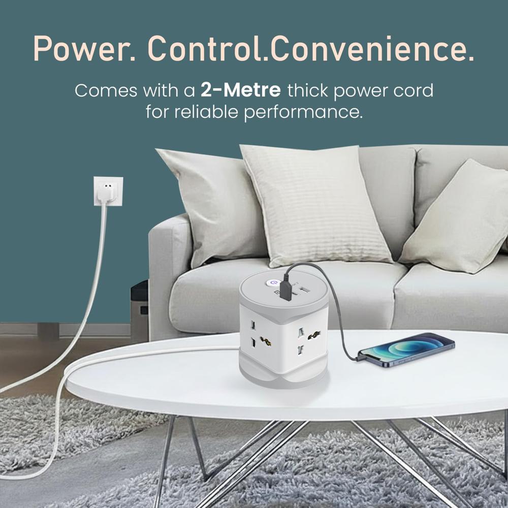 Portronics Power Plate 9 Pro, 2500W 7-in-1 Desktop Charging