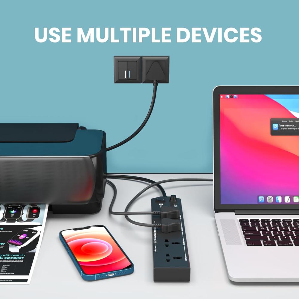 Portronics Power Plate 10 Extension Board with 4 Universal