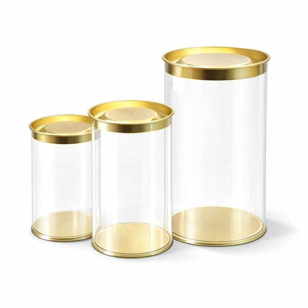Clear Tin Jars