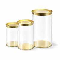 Clear Tin Jars