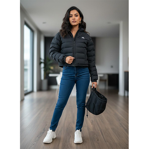 Black Women's Puffer Jacket