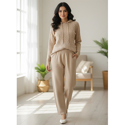 Beige Coordinated Knit Set