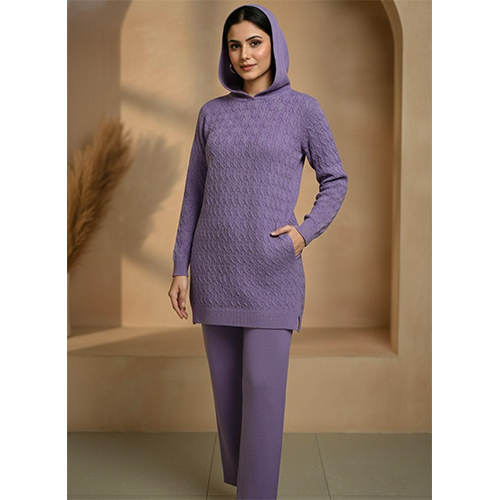 Purple Woolen Co-ord Set