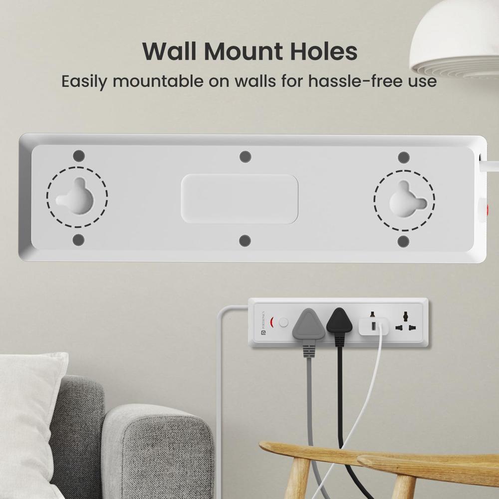 Portronics Power Plate 17 Extension Board with 4 Universal