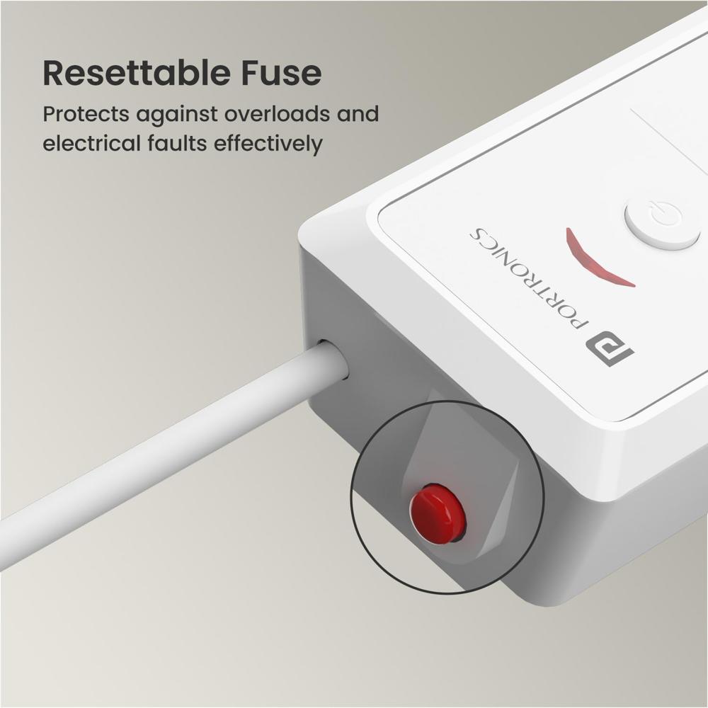 Portronics Power Plate 17 Extension Board with 4 Universal