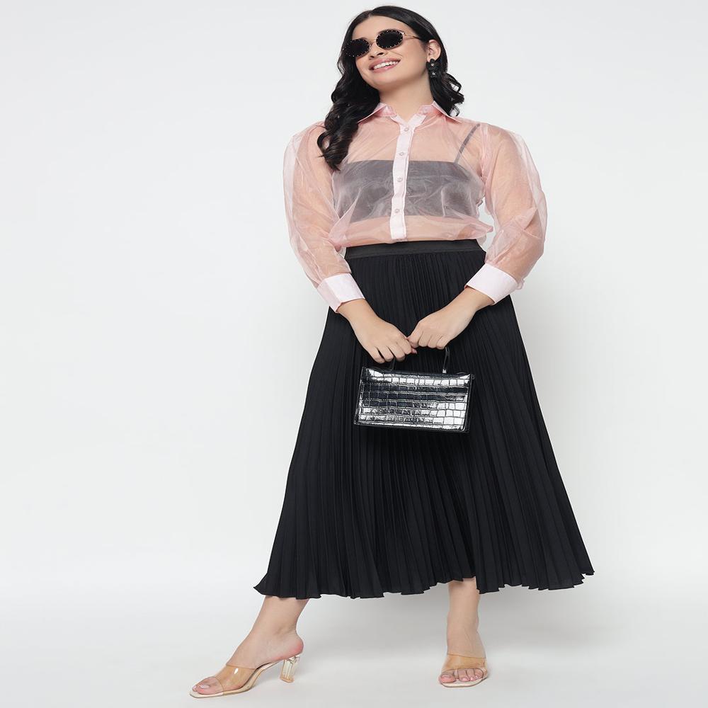 Organza Shirt - Color: Light Pink