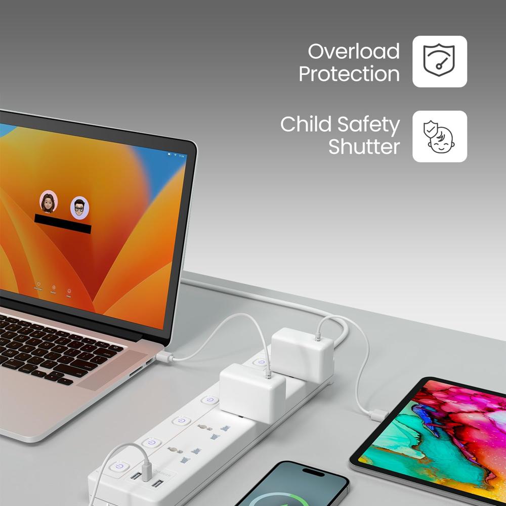 Portronics Power Plate 20 Extension Board with 5 Universal