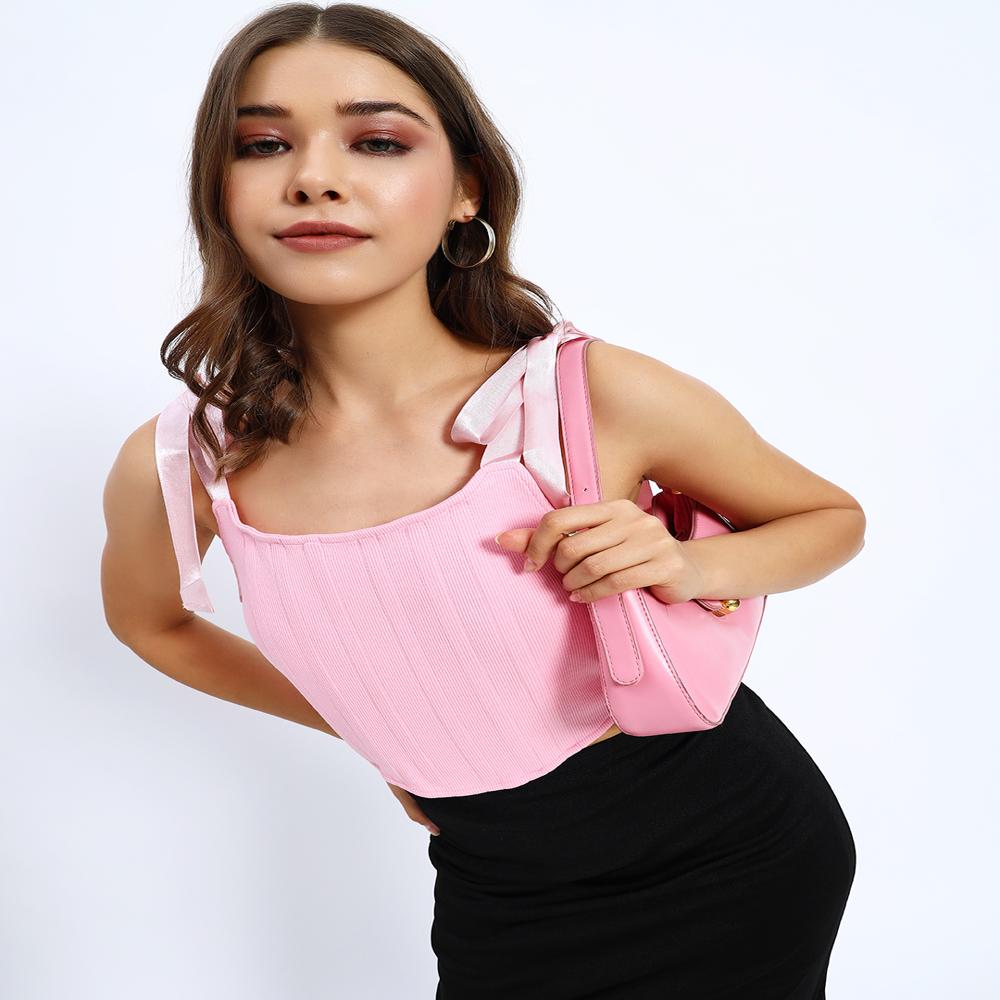 Internet Princess Corset - Color: Pale Pink With White Accents