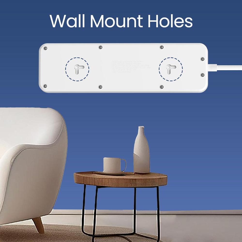 Portronics Power Plate 22 Extension Board with 20W Type-C PD Charging, 5 Universal Sockets,