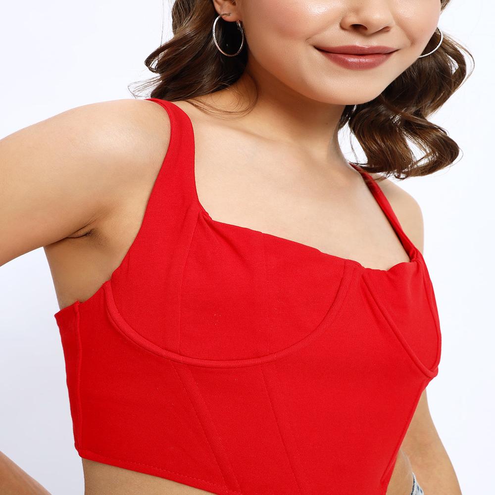 Victoria Red Corset - Length: Above Knee