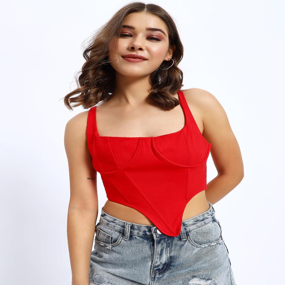 Victoria Red Corset - Length: Above Knee