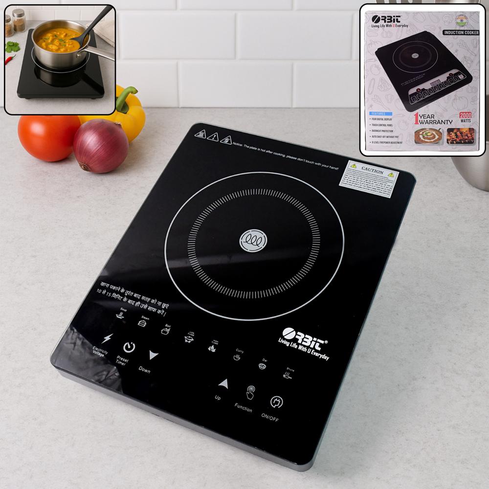 Orbit Touch Control And Multiple Cooking Induction Cooker - 2000W - Color: Black
